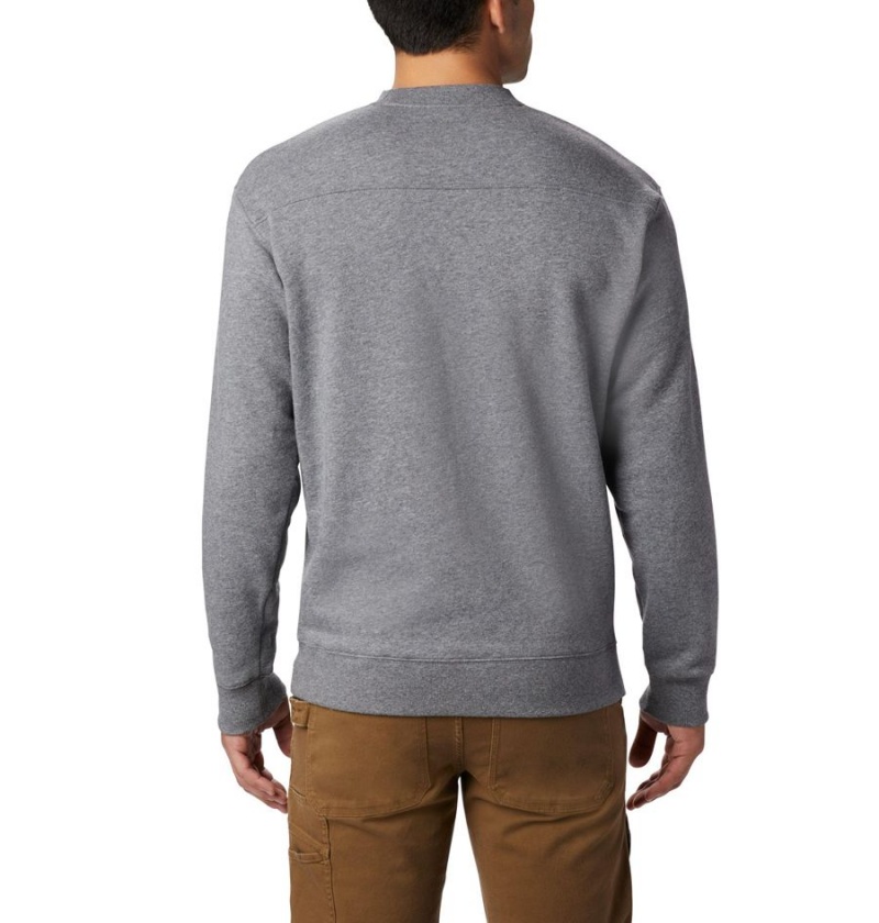 Grey Men's Columbia Hart Mountain II Crew Sweatshirt | JNEVG-5679