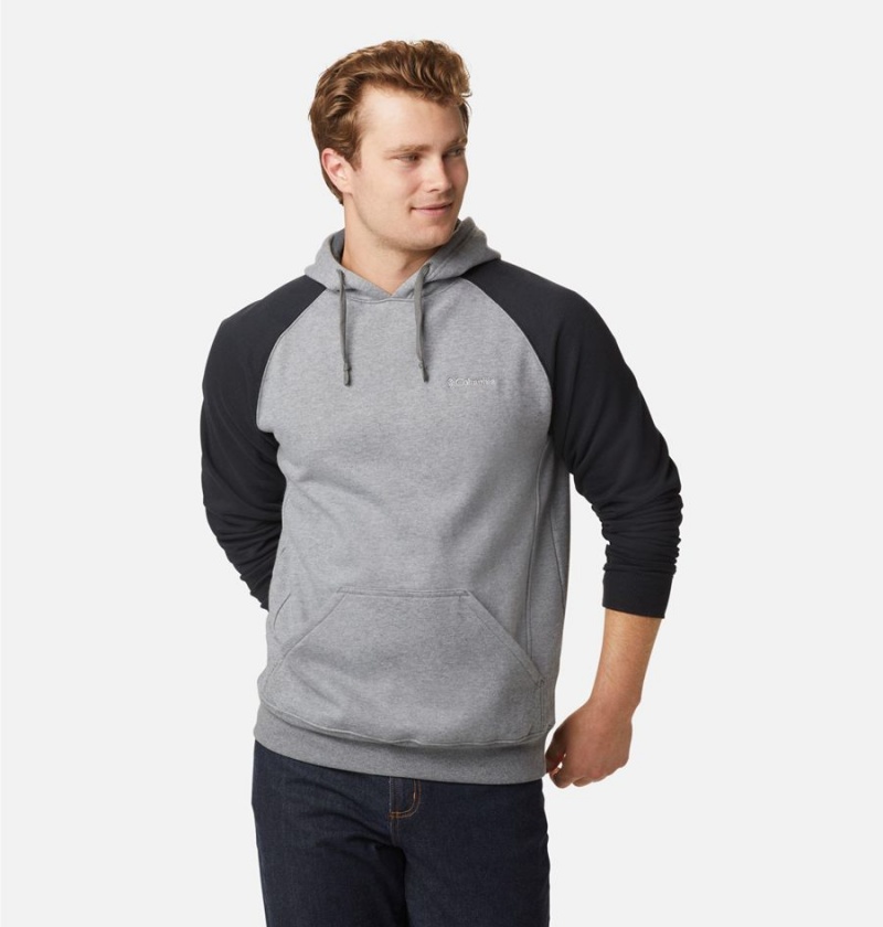 Grey Men\'s Columbia Hart Mountain II Hoodie | XPZCS-8501