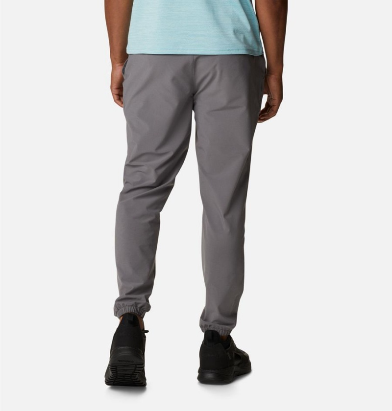 Grey Men's Columbia Hike Joggers Pants | PKCZH-2031