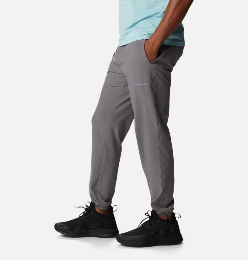 Grey Men's Columbia Hike Joggers Pants | PKCZH-2031