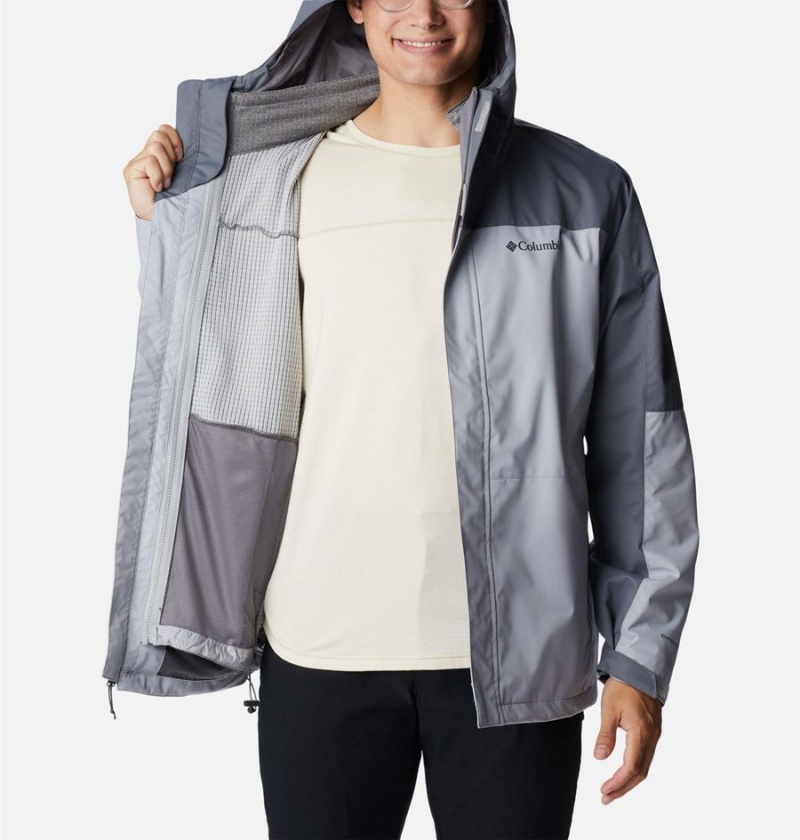 Grey Men's Columbia Hikebound Interchange 3 In 1 Jackets | NTQZJ-0781