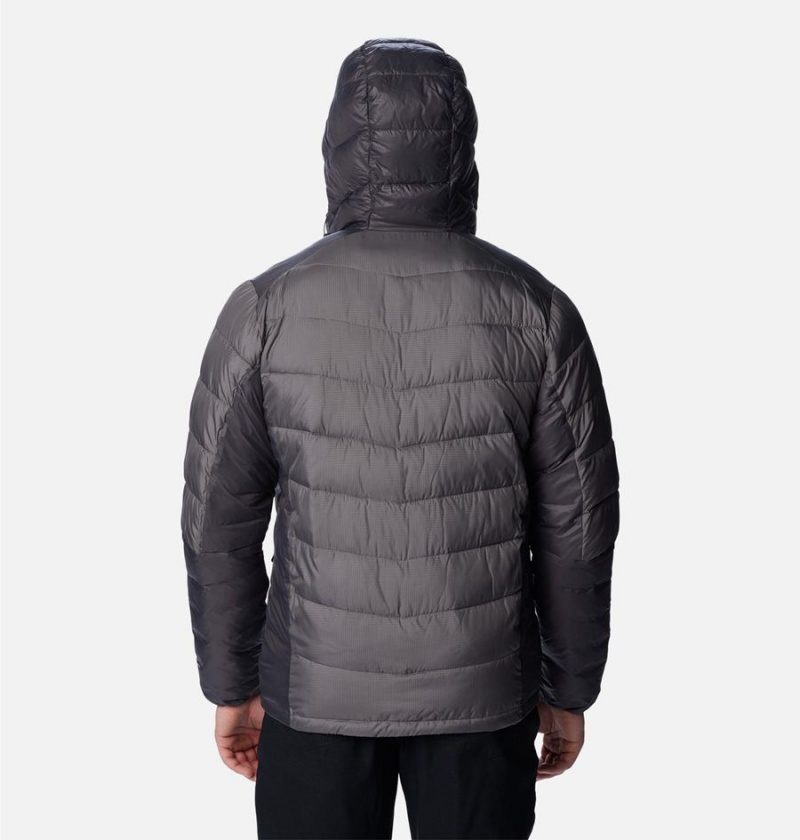 Grey Men's Columbia Labyrinth Loop Omni Heat Infinity Hooded Insulated Puffer Jacket | GKELH-8540