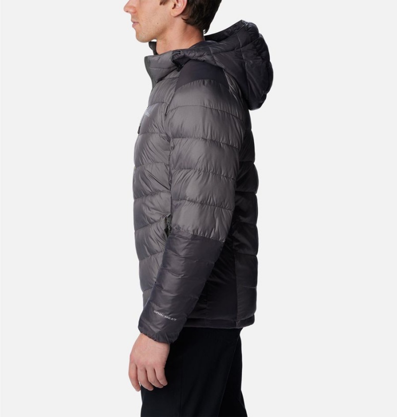 Grey Men's Columbia Labyrinth Loop Omni Heat Infinity Hooded Insulated Puffer Jacket | GKELH-8540