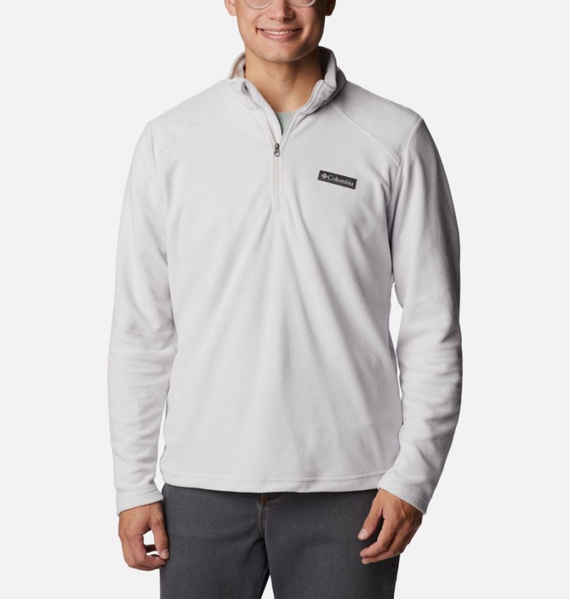 Grey Men\'s Columbia Lake Aloha Half Zip Fleece Pullover | SMZVA-5810