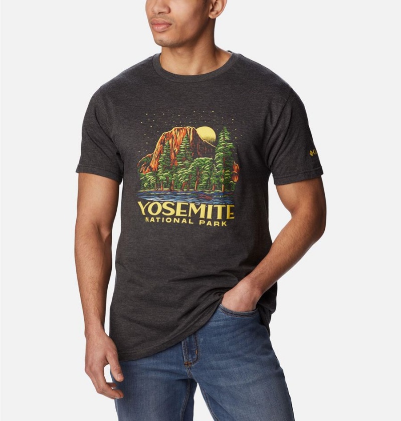 Grey Men's Columbia NP Capitan Yosemite Graphic T-Shirt | VPCKM-3509