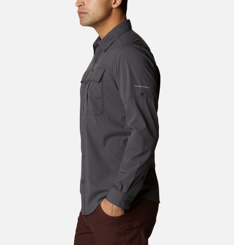 Grey Men's Columbia Newton Ridge II Long Sleeve Shirt | ABYWH-3692