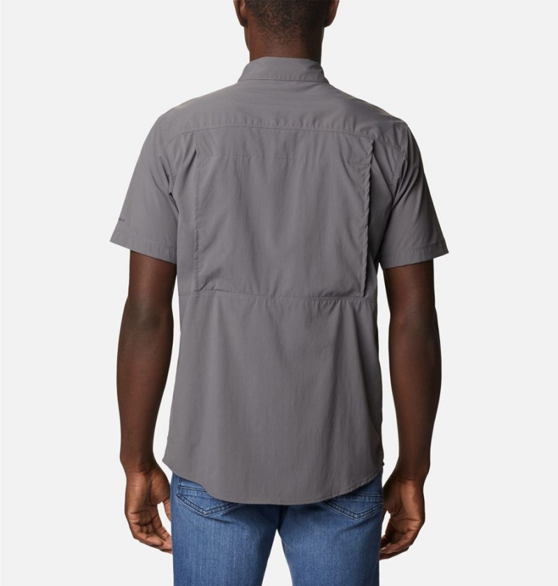 Grey Men's Columbia Newton Ridge II Short Sleeve Shirt | SMQRE-7198