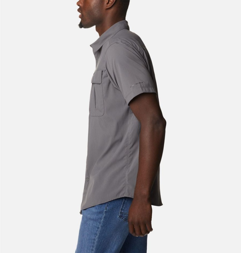 Grey Men's Columbia Newton Ridge II Short Sleeve Shirt | SMQRE-7198