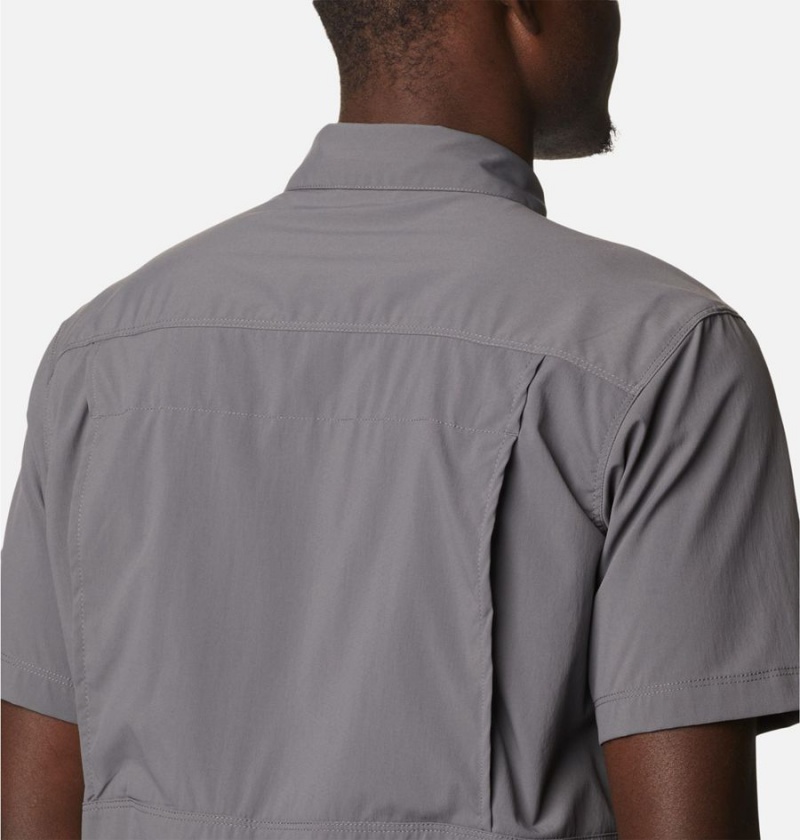 Grey Men's Columbia Newton Ridge II Short Sleeve Shirt | SMQRE-7198