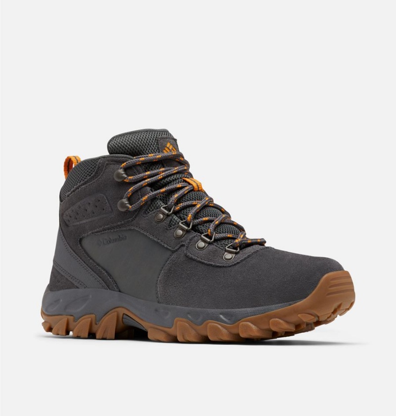 Grey Men's Columbia Newton Ridge Plus II Suede Waterproof Boot Hiking Shoes | EFGKB-5301