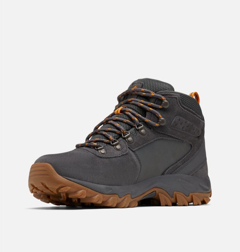 Grey Men's Columbia Newton Ridge Plus II Suede Waterproof Boot Hiking Shoes | EFGKB-5301