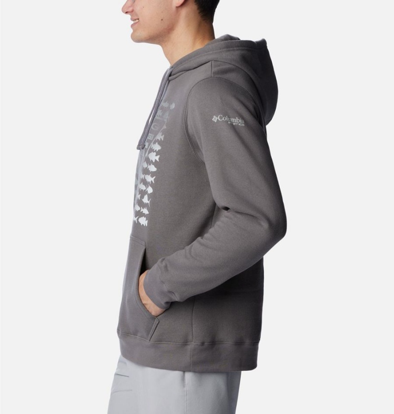 Grey Men's Columbia PFG Elements Hoodie | ZNYHJ-4659