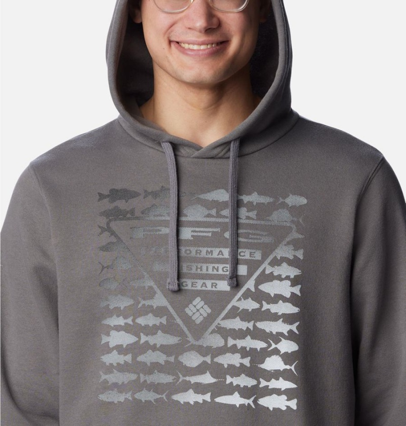 Grey Men's Columbia PFG Elements Hoodie | ZNYHJ-4659