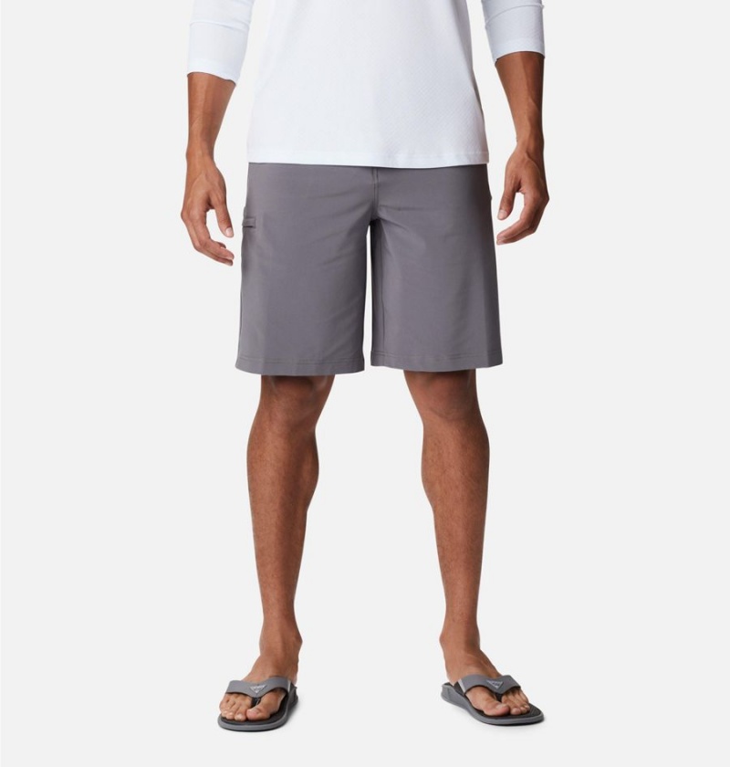 Grey Men\'s Columbia PFG Grander Marlin II Offshore Shorts | ZLKDI-5132