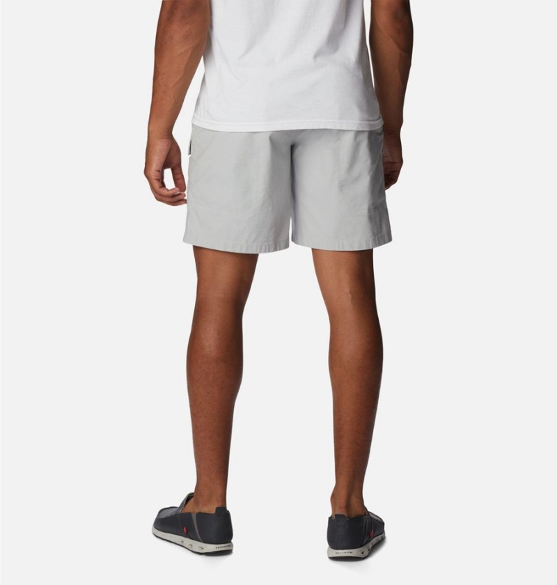 Grey Men's Columbia PFG Half Moon III Shorts | ZVJYF-2587