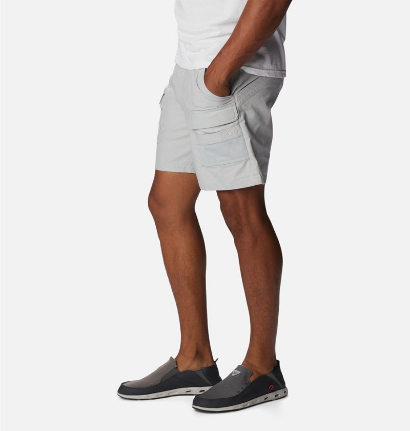 Grey Men's Columbia PFG Half Moon III Shorts | ZVJYF-2587