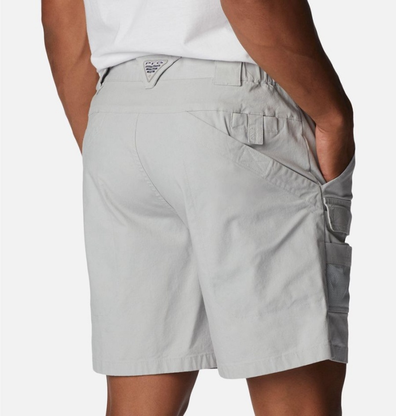 Grey Men's Columbia PFG Half Moon III Shorts | ZVJYF-2587