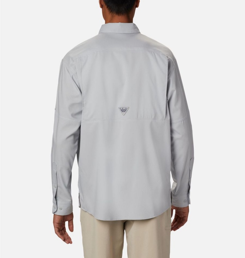 Grey Men's Columbia PFG Low Drag Offshore Long Sleeve Shirt | KHGAF-1759