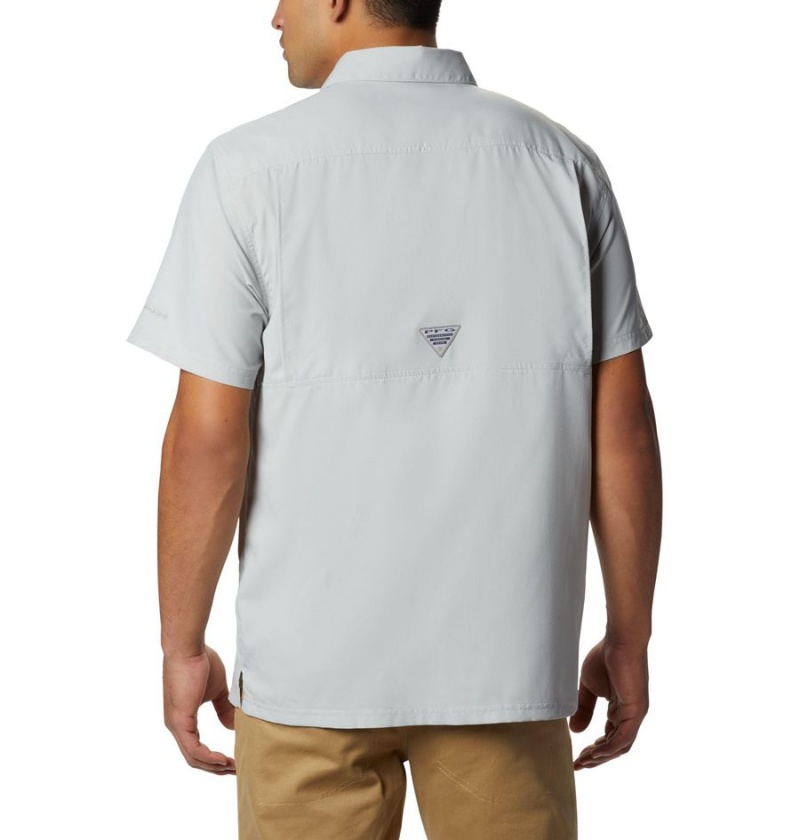 Grey Men's Columbia PFG Slack Tide Camp Shirt | GEUJF-7159