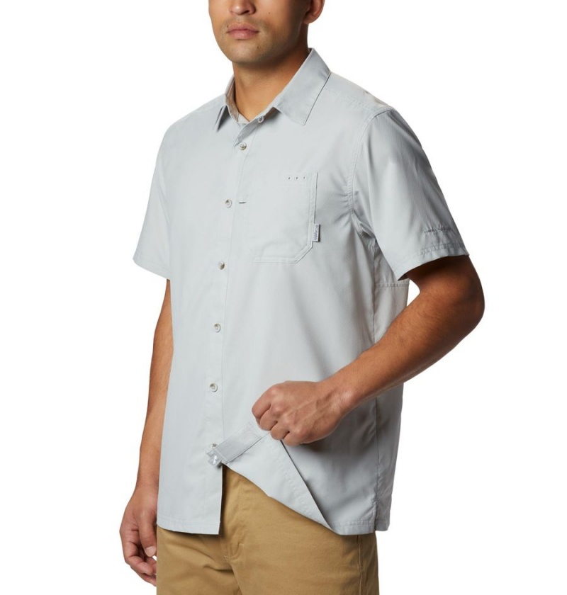 Grey Men's Columbia PFG Slack Tide Camp Shirt | GEUJF-7159