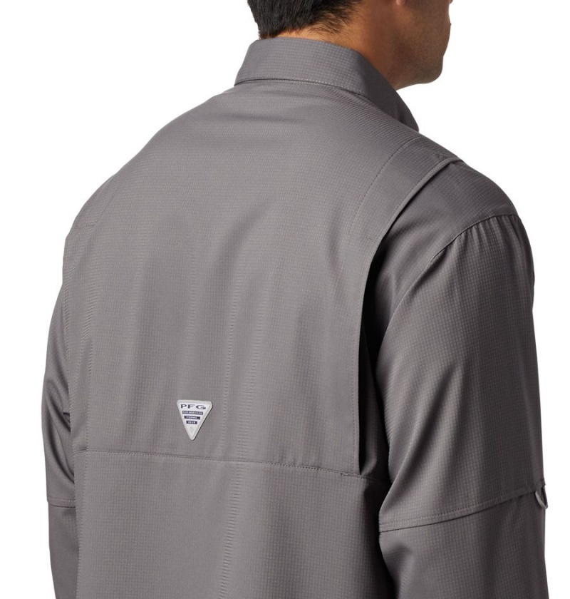 Grey Men's Columbia PFG Tamiami II Long Sleeve Shirt | UPCJH-2703