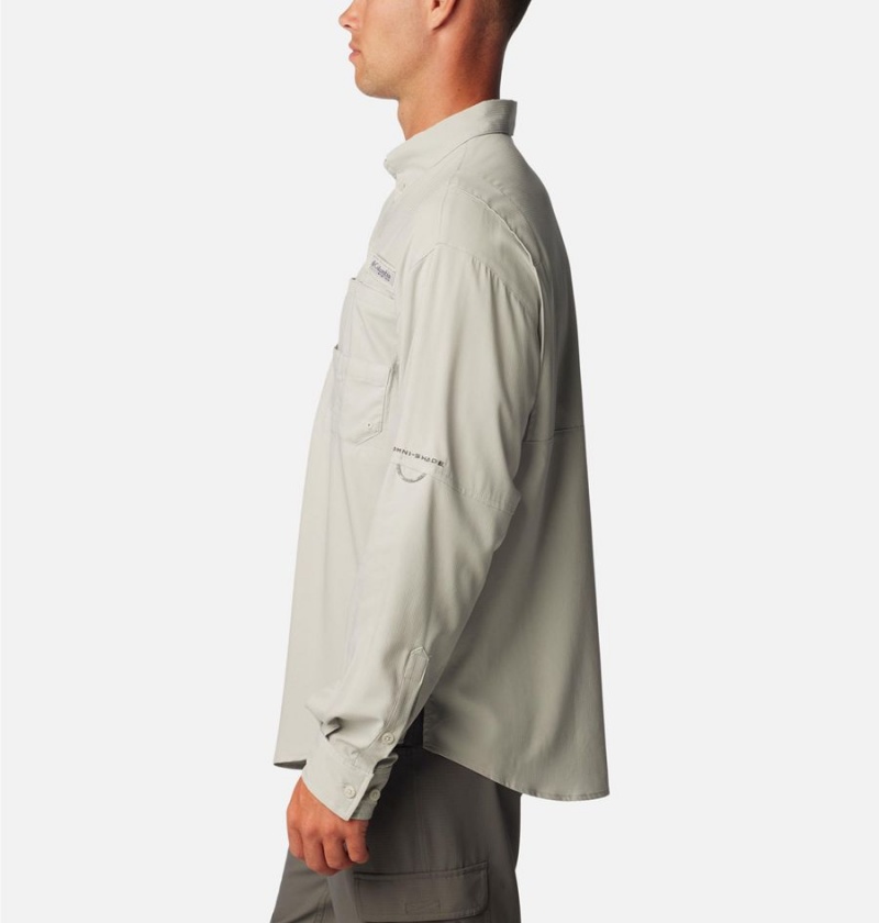 Grey Men's Columbia PFG Tamiami II Long Sleeve Shirt | AEBZT-8967