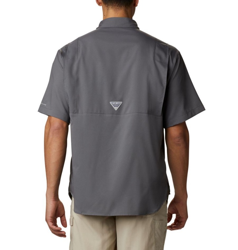 Grey Men's Columbia PFG Tamiami II Short Sleeve Shirt | CTHAE-6415