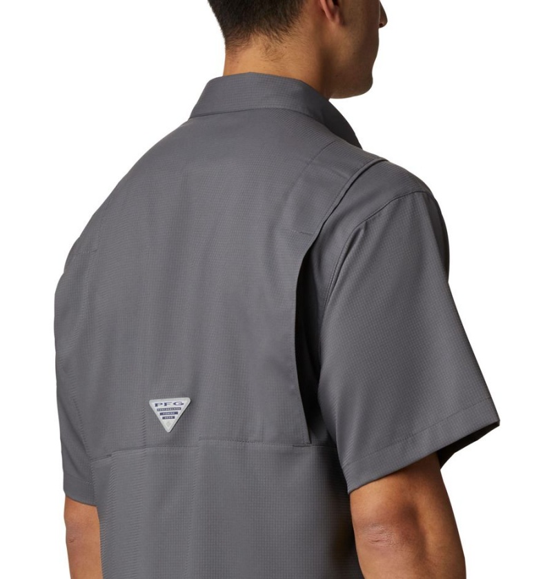 Grey Men's Columbia PFG Tamiami II Short Sleeve Shirt | CTHAE-6415