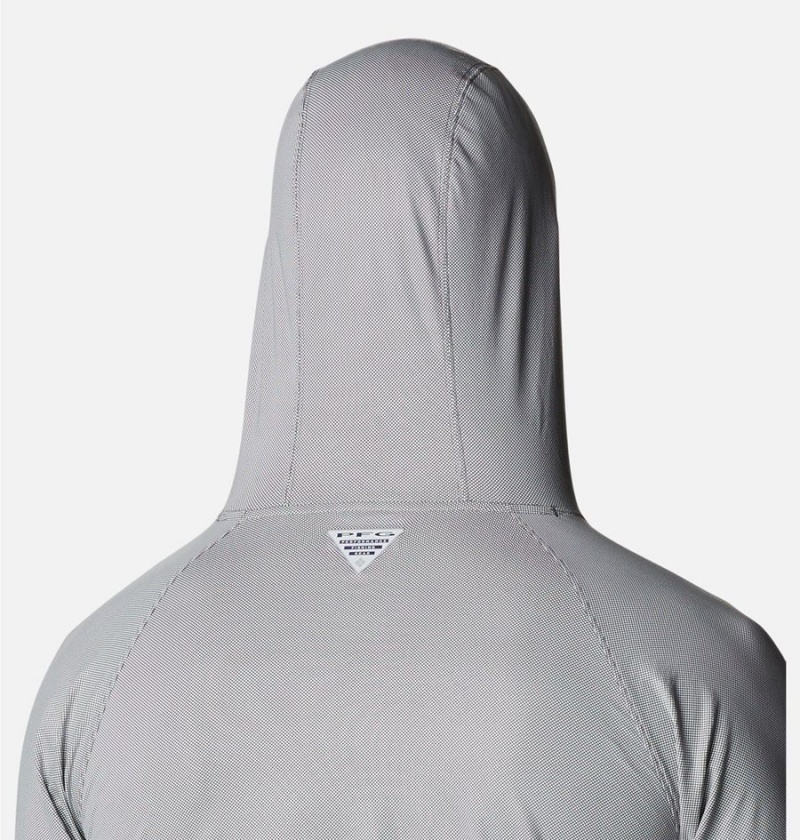 Grey Men's Columbia PFG Terminal Deflector Ice Hoodie | DZJYI-2169