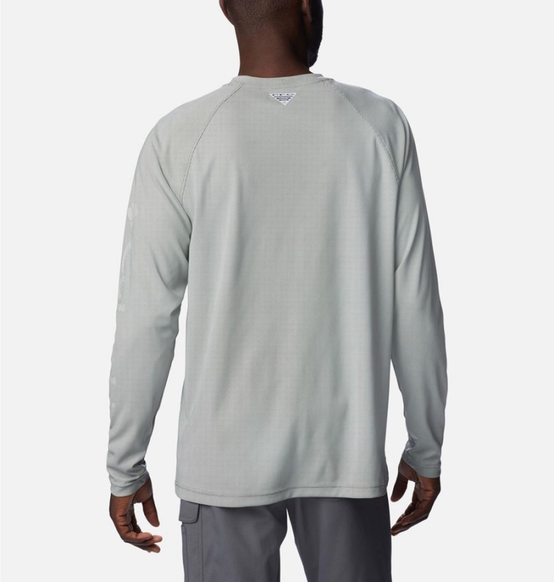 Grey Men's Columbia PFG Terminal Deflector Long Sleeve T-Shirt | ZIGRP-4238