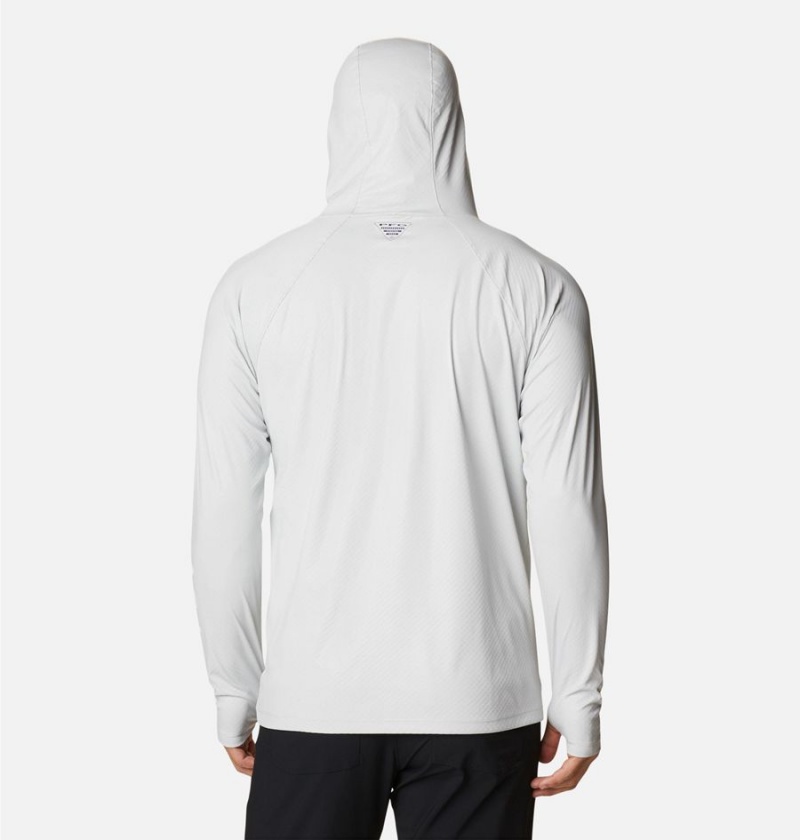 Grey Men's Columbia PFG Terminal Deflector Zero Hoodie | XVUPD-7645