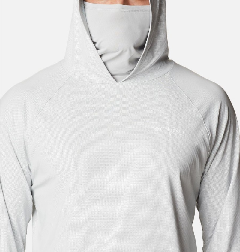 Grey Men's Columbia PFG Terminal Deflector Zero Hoodie | XVUPD-7645