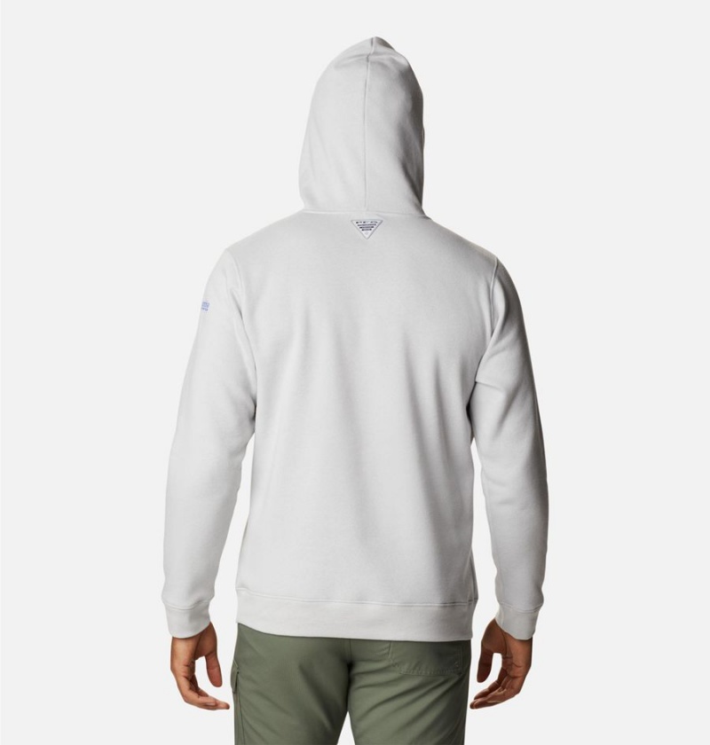 Grey Men's Columbia PFG Triangle II Hoodie | XVUIZ-0482