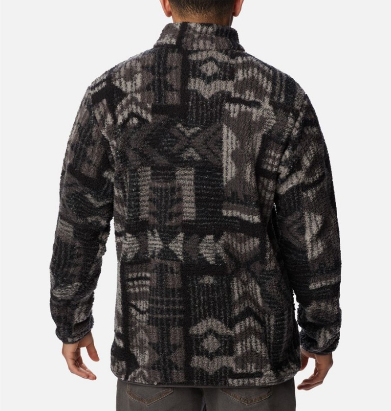 Grey Men's Columbia PHG Rugged Ridge II Sherpa Half Snap Pullover | NZQER-1620