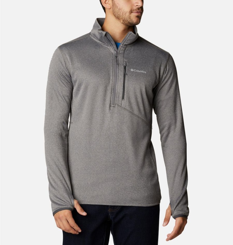 Grey Men\'s Columbia Park View Fleece Half Zip Pullover | JRVMW-7489