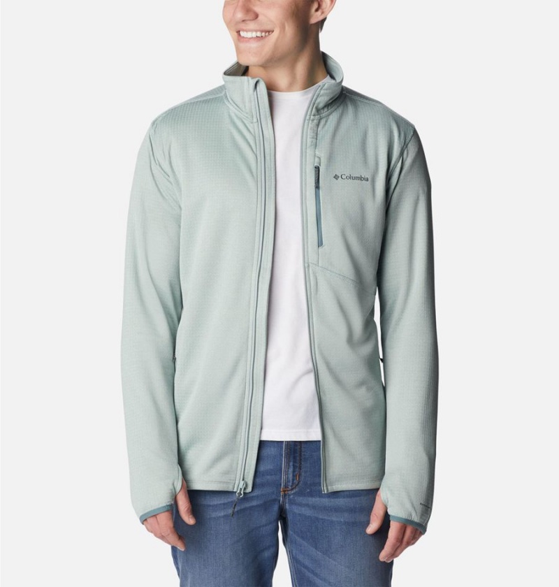 Grey Men's Columbia Park View Full Zip Fleece Jacket | TKQRN-5783