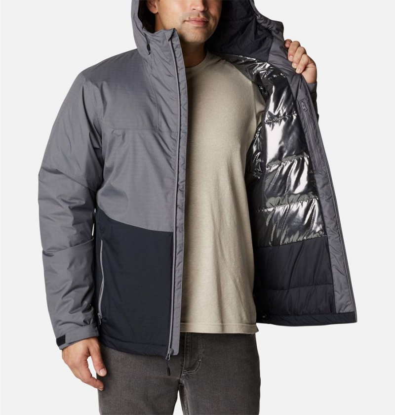 Grey Men's Columbia Point Park Insulated Puffer Jacket | WRUZG-7023