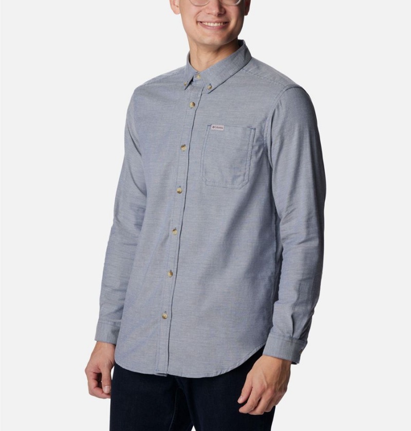 Grey Men's Columbia Rapid Rivers II Long Sleeve Shirt | FTYAI-5483