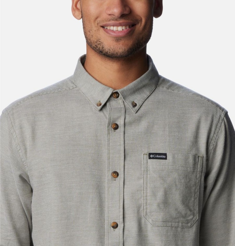 Grey Men's Columbia Rapid Rivers II Long Sleeve Shirt | JFGMO-5174