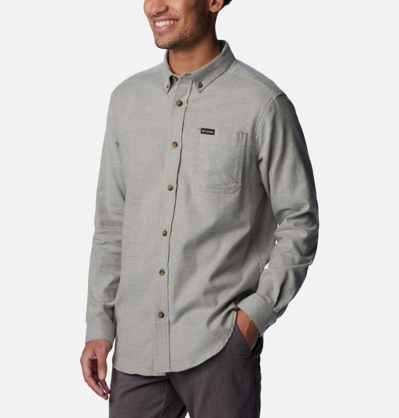 Grey Men's Columbia Rapid Rivers II Long Sleeve Shirt | JFGMO-5174