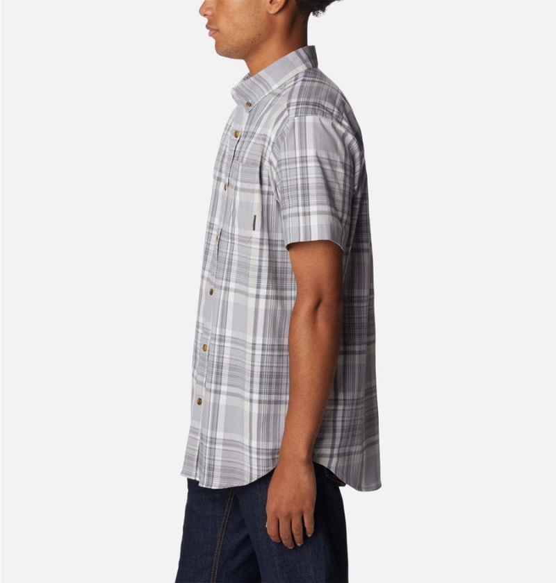 Grey Men's Columbia Rapid Rivers II Short Sleeve Shirt | VGKUL-4289