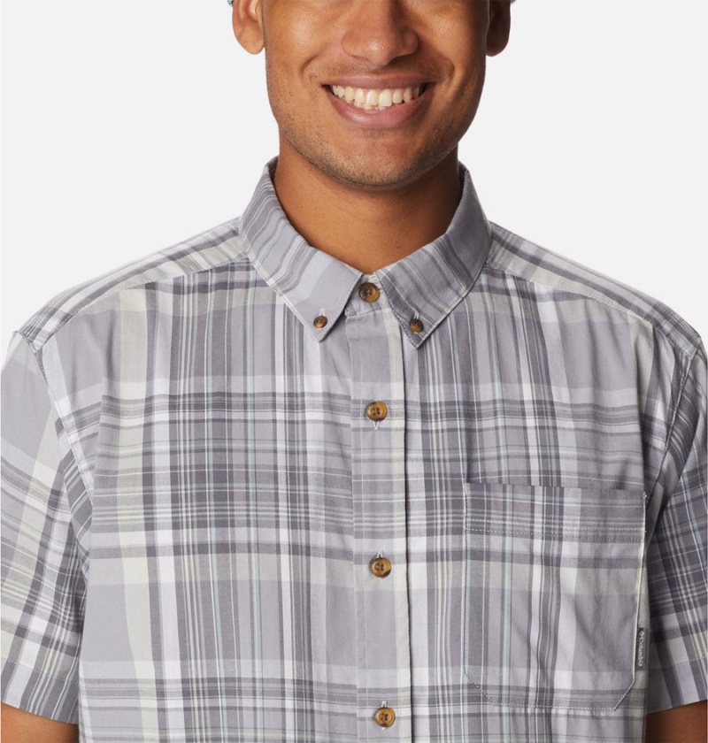 Grey Men's Columbia Rapid Rivers II Short Sleeve Shirt | VGKUL-4289