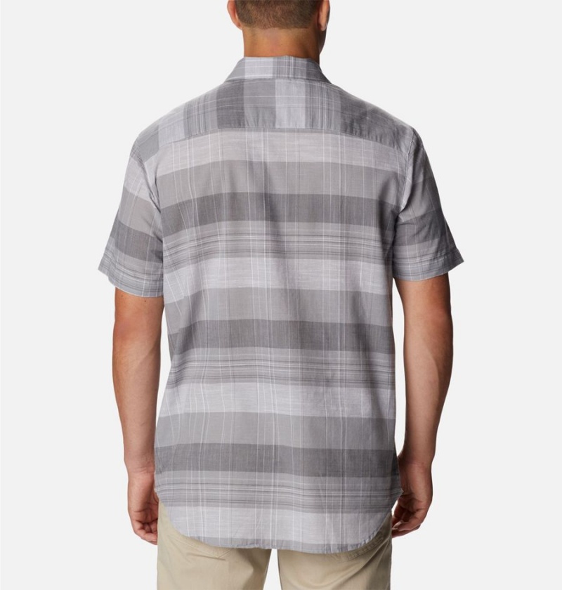 Grey Men's Columbia Rapid Rivers Novelty Short Sleeve Shirt | EUQCA-0892