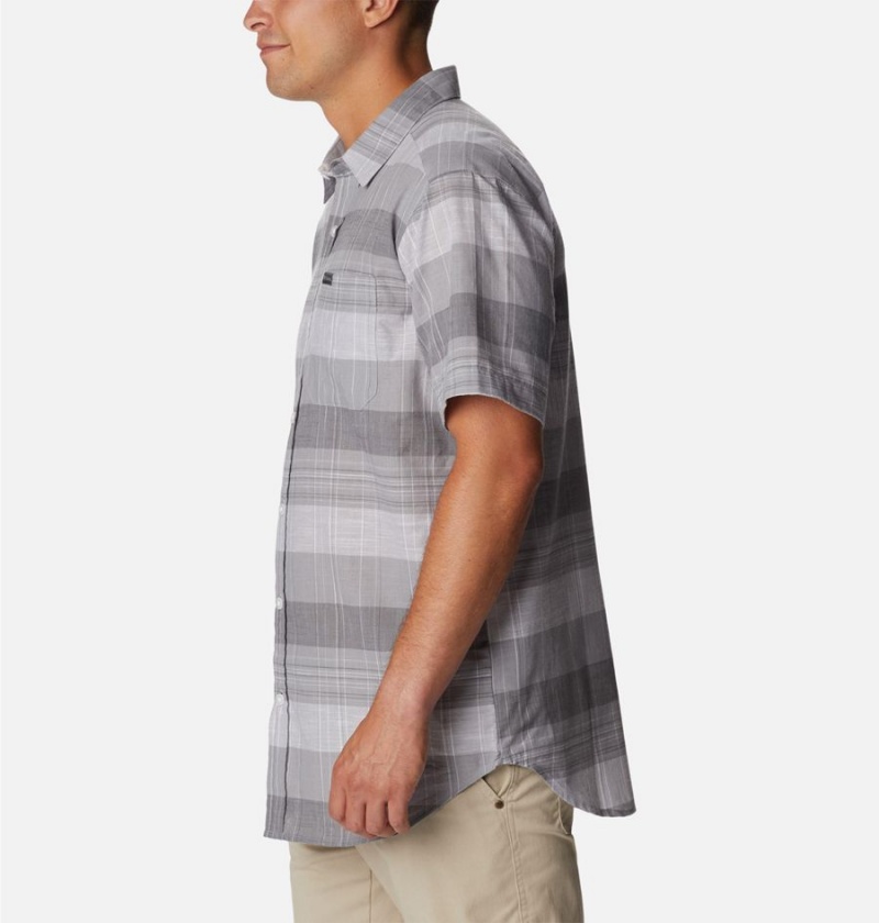 Grey Men's Columbia Rapid Rivers Novelty Short Sleeve Shirt | EUQCA-0892