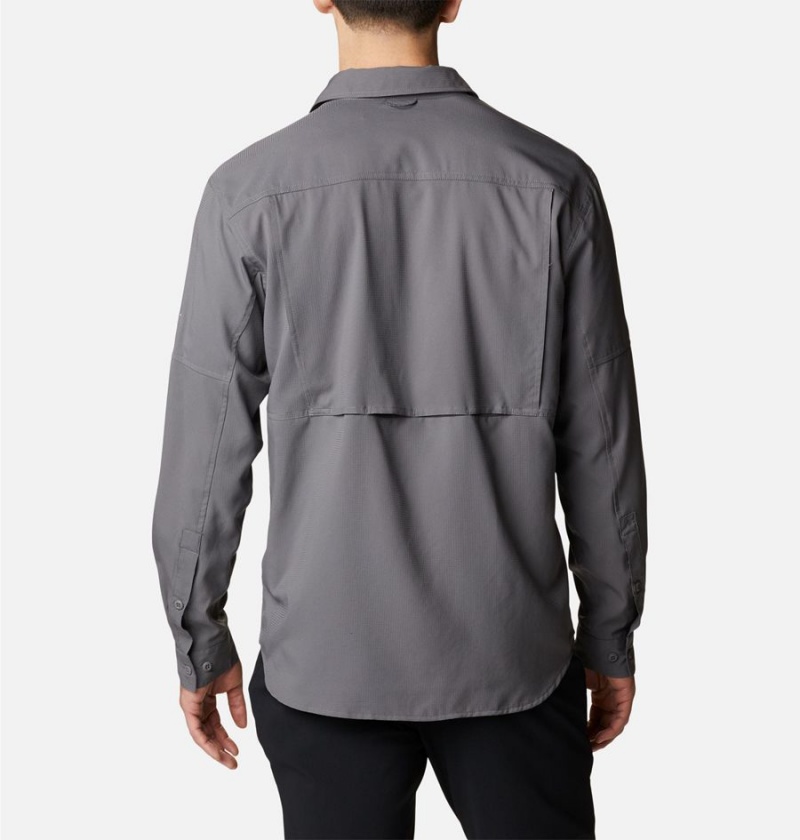 Grey Men's Columbia Silver Ridge Utility Lite Long Sleeve Shirt | KJSWF-1697