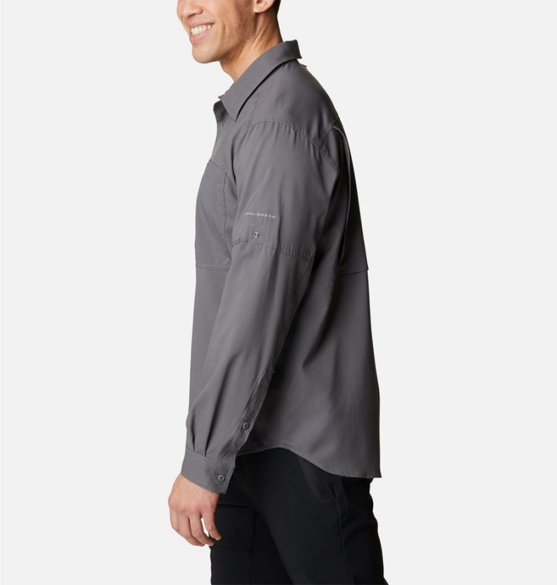 Grey Men's Columbia Silver Ridge Utility Lite Long Sleeve Shirt | KJSWF-1697