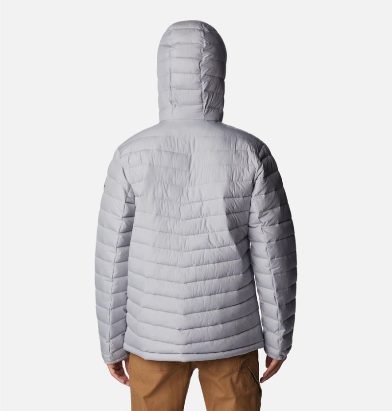 Grey Men's Columbia Slope Edge Hooded Insulated Puffer Jacket | LVOUF-2563