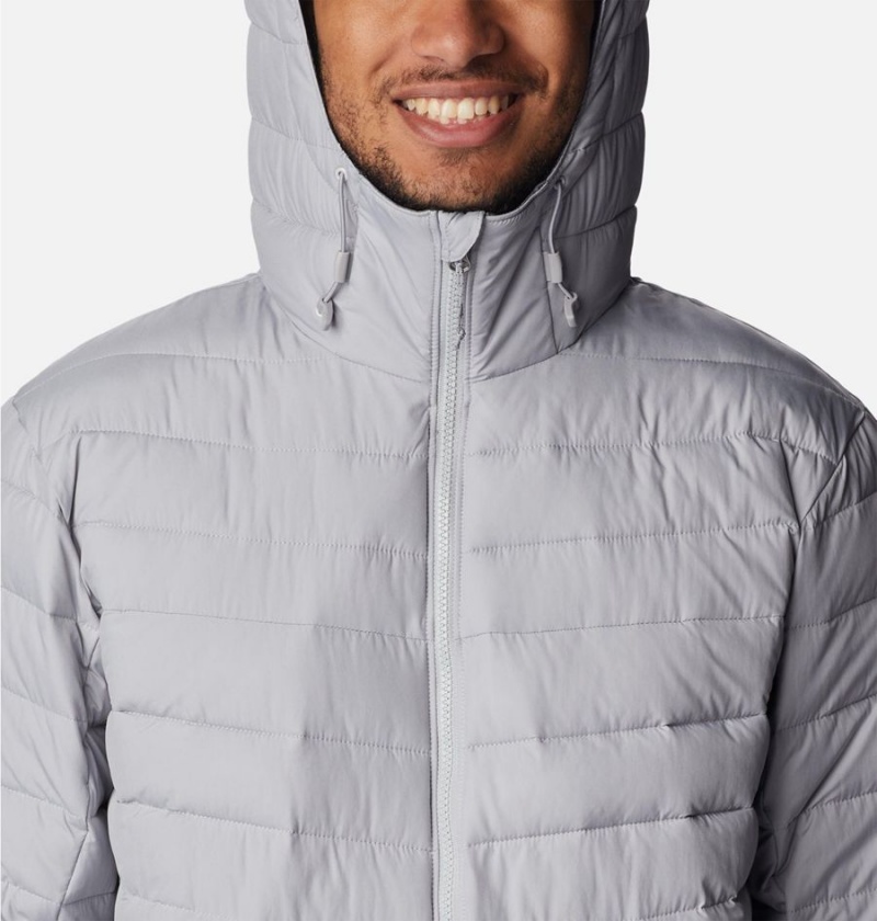 Grey Men's Columbia Slope Edge Hooded Insulated Puffer Jacket | LVOUF-2563