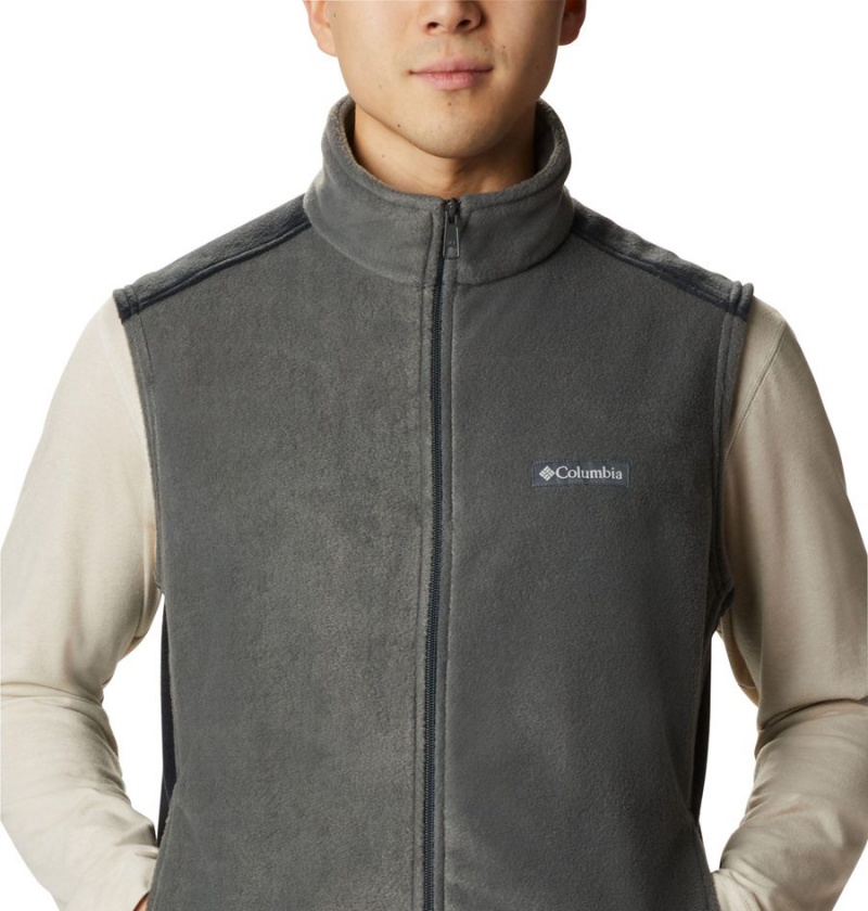 Grey Men's Columbia Steens Mountain Fleece Vest | JHUAY-9530