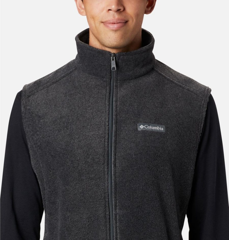 Grey Men's Columbia Steens Mountain Fleece Vest | ZVUJQ-8541